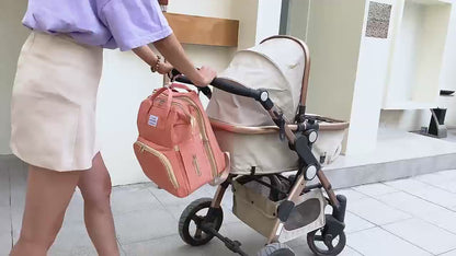 Mochila cuna extensible 3 en 1 · Organizador, cambiador y cuna portátil